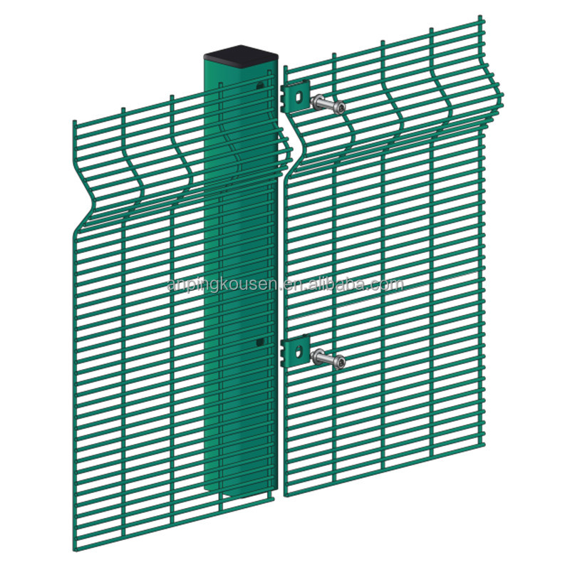 High Security Durable 358 Clear Vu Anti Climb Fence with Pvc Coated Steel Construction