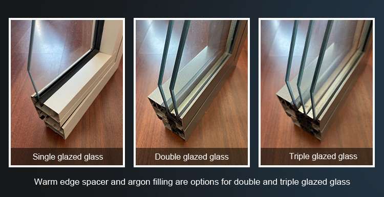Latest Design Large Hurricane Impact Windows Glass Casement Window With Mosquito Net