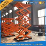 Stationary Hydraulic Scissor Lift , 4.8m Height Material Loading Warehouse