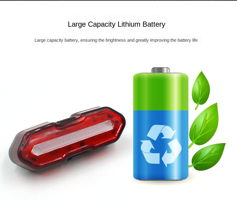 LED Waterproof Usb Rechargeable Bicycle Tail Light Mountain Smart Bicycle Tail Light 42.3g