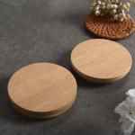 Wooden Bamboo Reusable Canning Lids For Food Cereal Storage Tea Herbs Coffee