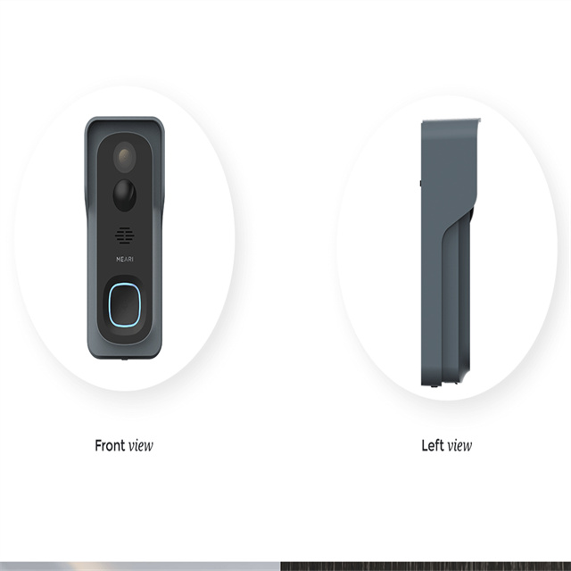 Anti Theft IP54 Smart Video Doorbell 1080p Hd Wireless Peephole Cam Door Bell