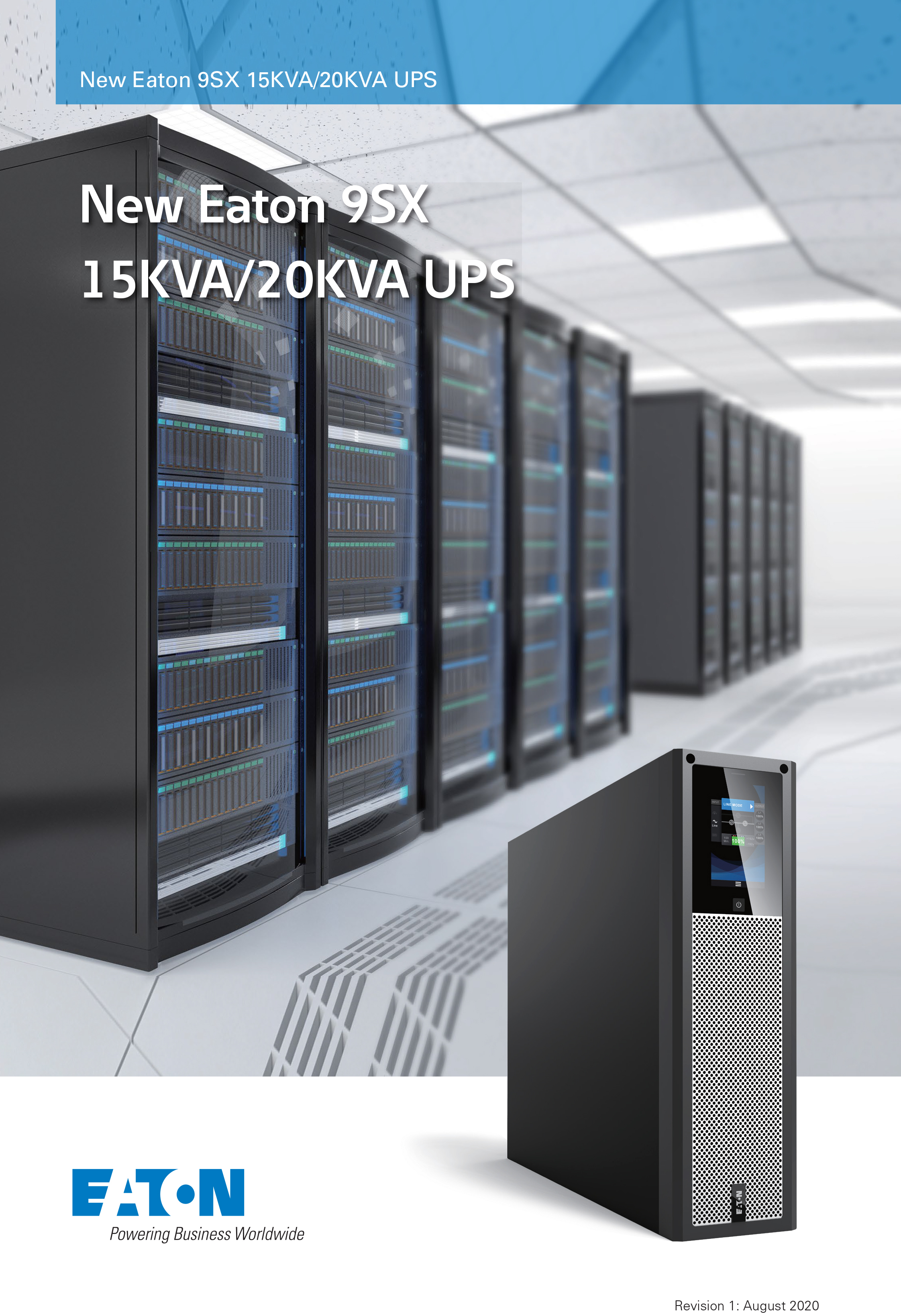 15 Wh Electric Energy Eaton 9SX Three Phase 220/230/240V/380/400/415V UPS For Data Center