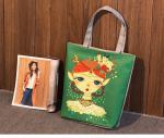 New green rabbit ears Girl shoulder bag printing female female