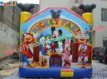 0.55mm PVC Tarpaulin Kids Mickey Mouse Inflatable Moonwalk Commercial Bouncy