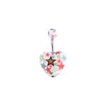 New arrival heart shape belly ring piercing jewelry 14G surgical steel navel