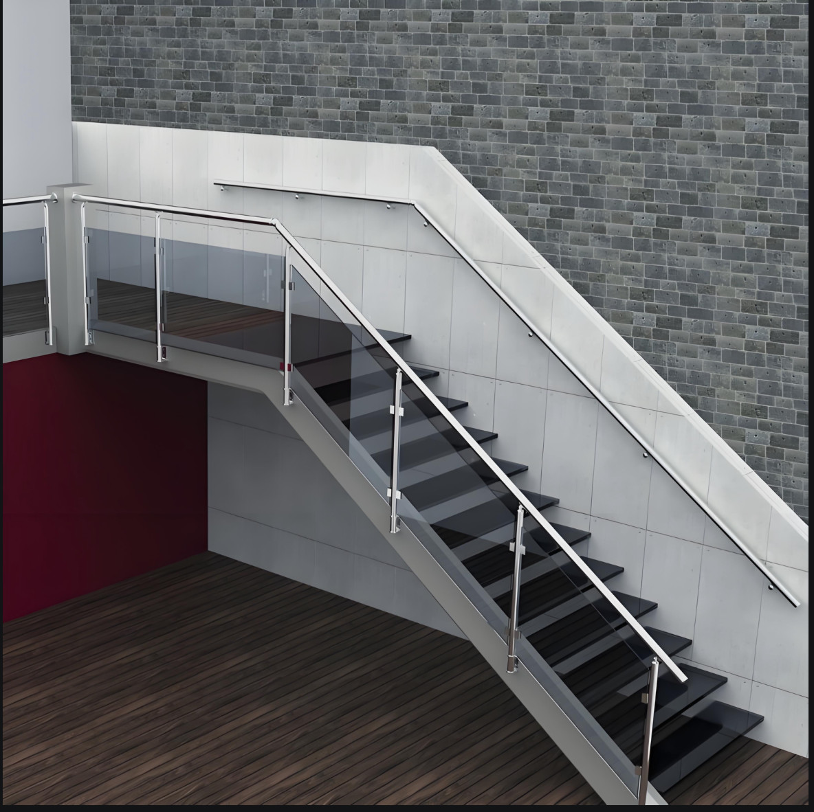 Laminated Glass Balcony Fencing Railing Shatterproof Noise Reduction ADA Compliant