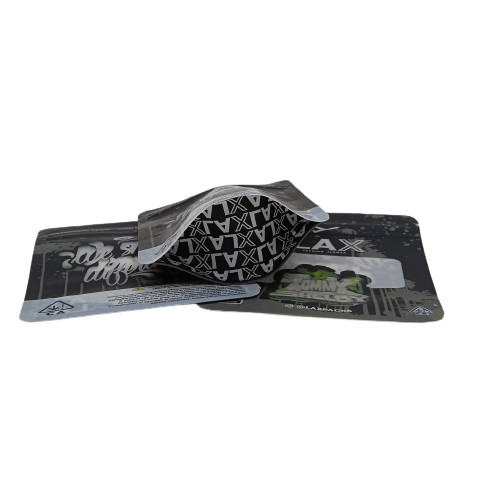 Black Standing Mylar weed Bags Three Side Seal With Open Window