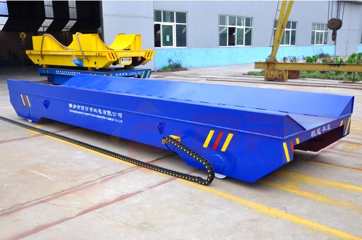 Towing Chain Power Electric Transfer Cart Self Driven For Production Line Cylinder Materials