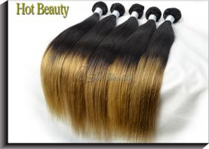 Wholesale 5A Peruvian Human Hair Extensions Ombre , Silk Straight Hair Weft from china suppliers