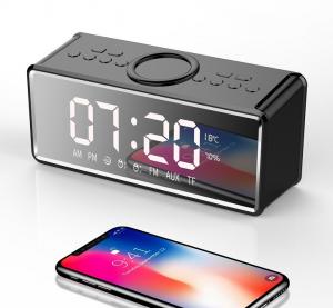 Wholesale QI Wireless Charging Bluetooth Clock Hifi Speaker FM RADIO AUX  TF Card 2018 New Latest from NEWGOOD from china suppliers