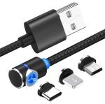90 Degree Magnetic USB Cable 2.4A Stable For Iphone XS / Smartphone