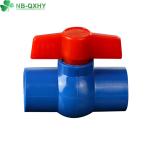 Deep Blue Red Handle Building Materials Flexible Ball Valve for Water Supply