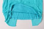 Daily Blue V Neck Ladies Casual Loose Tops 100% Polyester