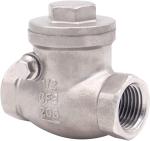 Female Thread 1/2 Inch Swing Check Valve WOG 200 PSI Stainless Steel SS304 CF8M