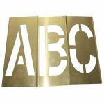 Character Height 6In Adjustable Brass Number Stencils 0.007In Thickness
