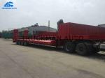 4 Axles Lowboy Semi Trailer Q345 High Tensile Steel 70-80 Tons Capacity