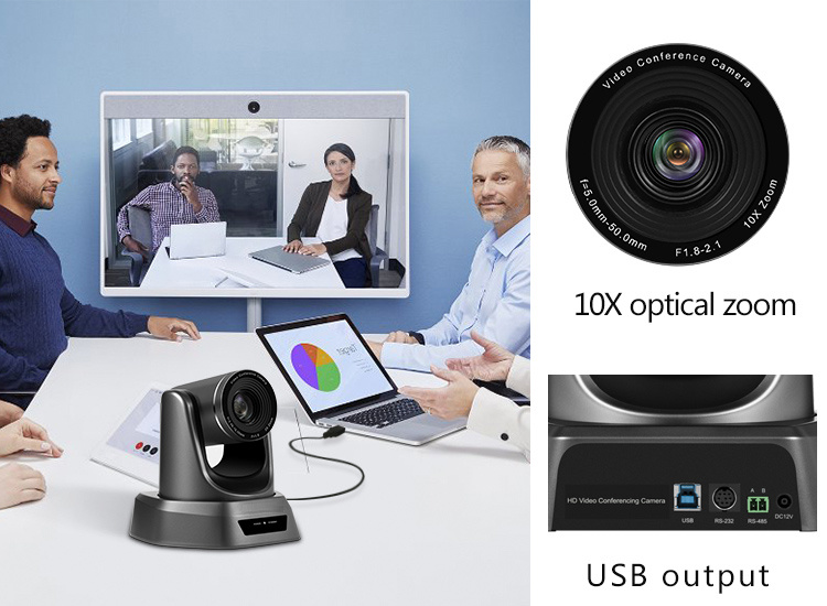 Nv10A 10X Zoom HDMI/SDI/USB 3 Video Outputs HDMI HD1080p Video Conference Camera