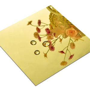 Wholesale 304 316l Ss 430 Gold Color Stainless Steel Sheet Gold Mirror Stainless Steel Sheets from china suppliers
