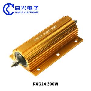Wholesale RX24 High Power Wirewound Resistor RXG24 300w 20 Ohm Gold Aluminium Case Heat Dissipation Resistor from china suppliers