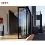 Airtightness Hardware Triple Glass Aluminum Folding Doors