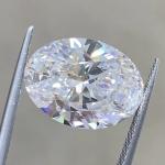 Large Size Lab Created White Diamond Wholesale Price 4CT Oval Cut Colorless With