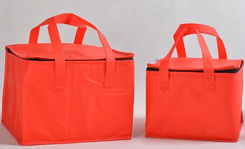 Reusable aluminium foil thermal insulation material cooler bag for picnic with Strapping tape closureRecycled PP Woven Plast
