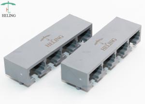 Wholesale Unshielded Ganged RJ45 Female Connector , Gray Housing 4 Port Rj45 8 Pin Connector from china suppliers