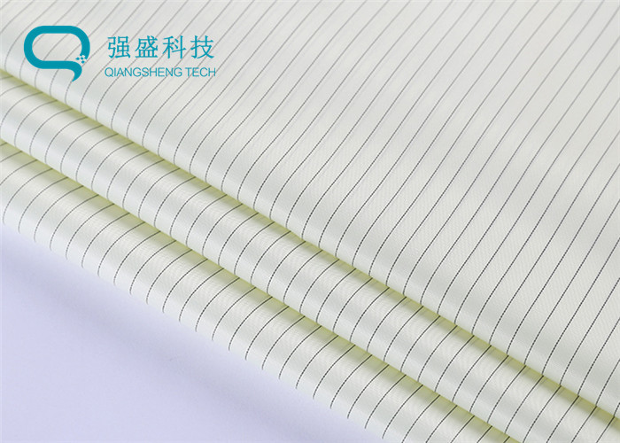 5 Mm Striped Conductive Polyester Woven Fabric Anti Static