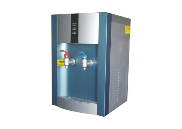Silver Blue Color Tabletop Hot and Cold Water Dispenser ABS Plastics Housing