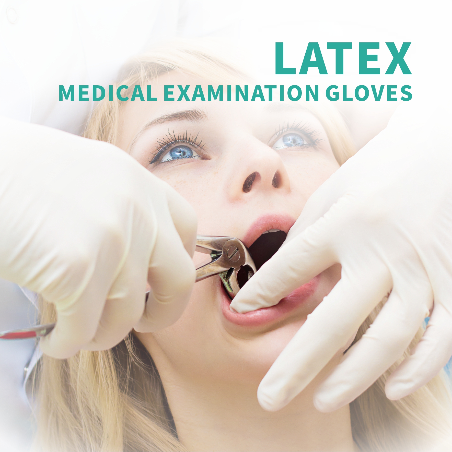 Natural Latex Examination Gloves Transparent Latex Free Disposable