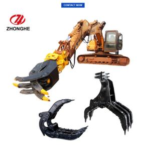 Wholesale Manual Hydraulic Log Grapple For Kubota Hitachi Komatsu Excavator from china suppliers