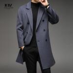 Nonwoven Men's Trench Coat for Slim Fit and Warmth in Cold Weather