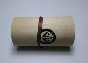 Wholesale Decorative Cylindrical Shape Balsa Wood Box With Black Screen Painting Logo from china suppliers