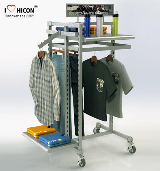 MOQ 20pcs Clothing Store Fixtures Factory Price Metal Clothing Rack For Retail