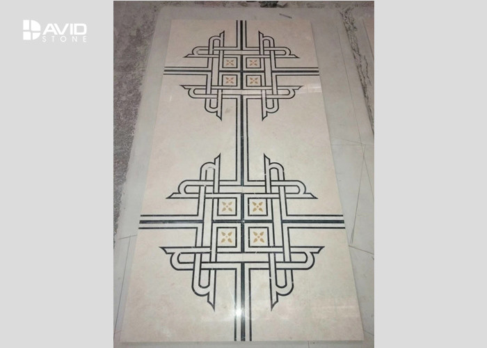 Geometric Pattern Stone Floor Medallions For Hotel / Restaurant OEM design