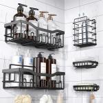 No Drilling Large Capacity Rustproof Stainless Steel Bathroom Organizer Bathroom