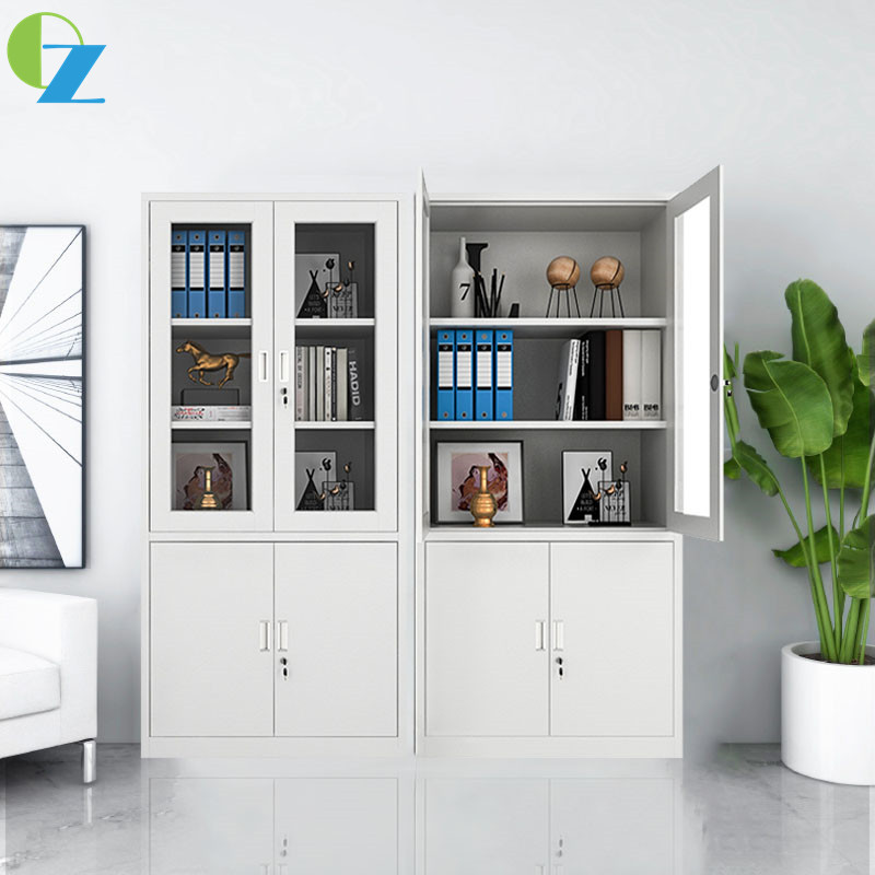 Glass Swing Door Steel Office Cupboard Office Filing Cabinet