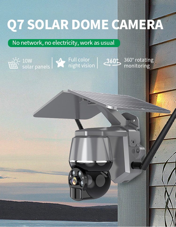 PTZ Wireless Outdoor Solar Panel Battery Security Camera Wifi Night Vision Waterproof