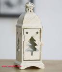 White Metal Lantern Christmas Decoration Designs Hurricane Lamp Nordic Candle