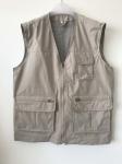 Mens classic vest，mens waist coat, vest 046 in 100% cotton fabric, stone/beige