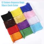 Mixed Color 4x6 Inches Drawstring Jewelry Pouches For Wedding Party Christmas