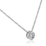 Imperial 1/6Ct TDW CZ 10k Rose Gold Round Diamond Halo Pendant Necklace