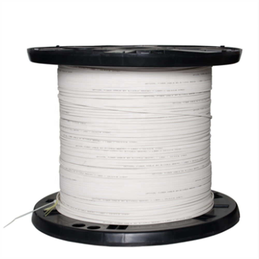 Outdoor Low friction 1/2/4 Cores FTTH flat fiber optic cable