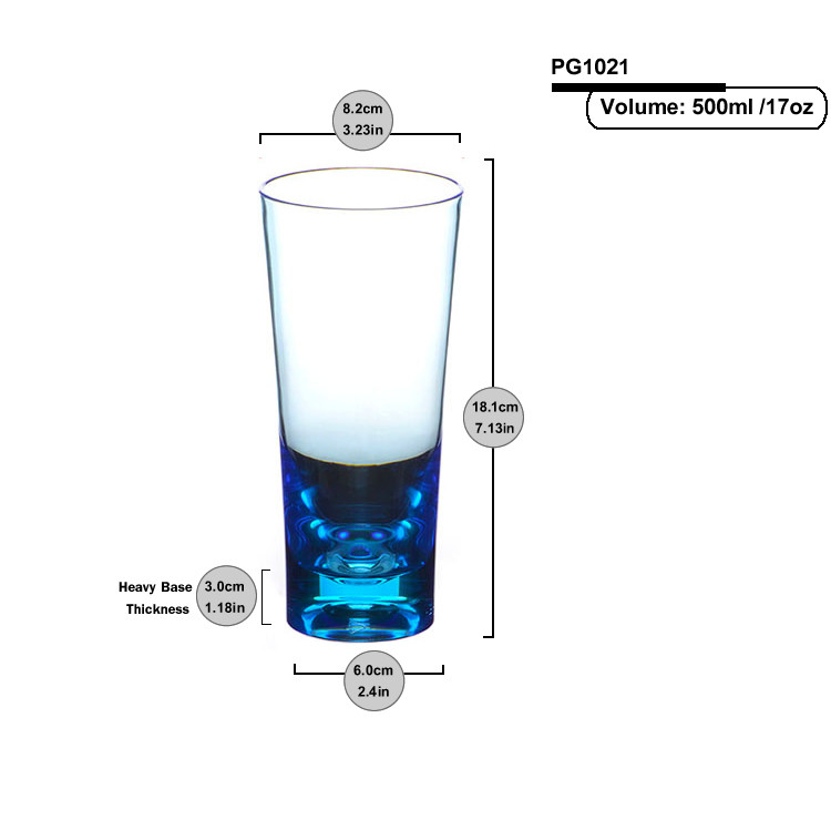 Stackable Hi Ball Plastic Tumbler Glasses Colorful Unbreakable SAN Vodka Shot Glasses