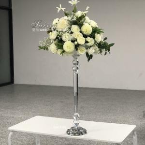 Wholesale Clear Cemetery Flower Stand Wedding Centerpiece Table Decoration 75CM from china suppliers