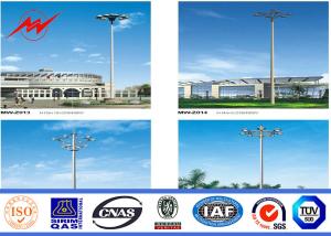 Wholesale High Strength 3 Sections White Steel Decorative Street Light Pole Anti Rust from china suppliers