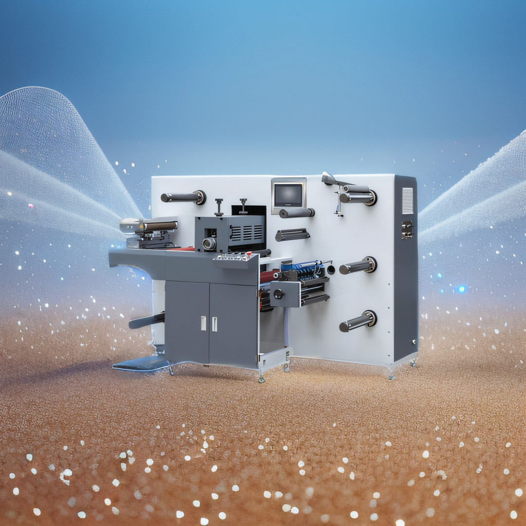INTERMITTENT SEMI-ROTARY DIE CUTTING MACHINE WITH TURRET SLITTING PRE-PRINTED LABELS NO NEED CHANGED MAGNETIC CYLINDER