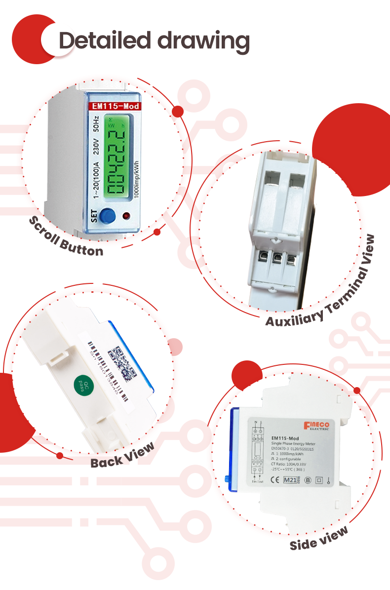 230V AC 50Hz/120V AC 60Hz EEprom Digital Electricity Meter Hack with Digital Only Display Type
