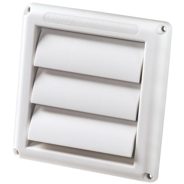 Deflecto Gravity Plastic Air Vents / Louvered Dryer Vent Cover 6 Inches Brown